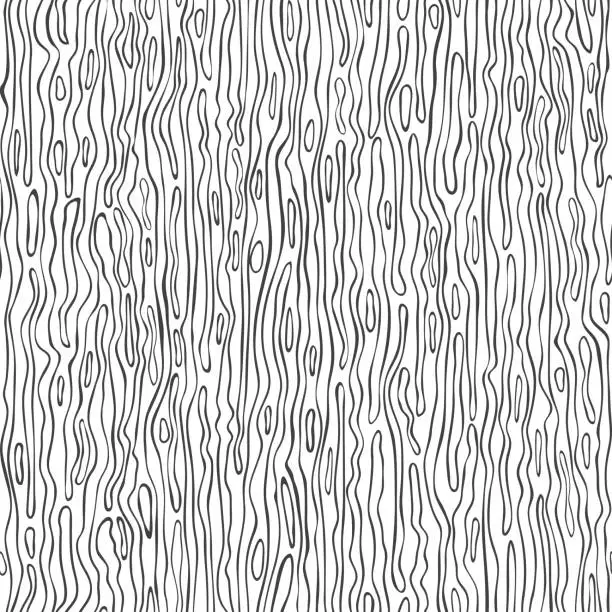 Vector illustration of Repeat vector pattern with wavy line texture on white background. Simple curve stripe wallpaper design. Decorative grid mosaic fashion textile.