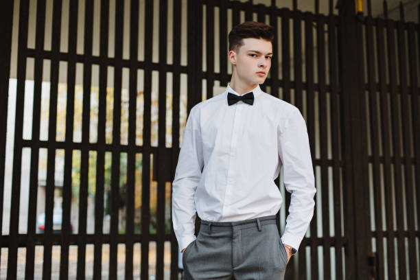 istock Businessman in an elegant suit with a tie. Striving for success. 1351829968