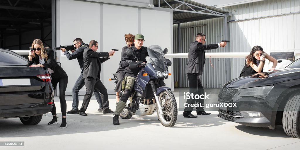 Bodyguard Protection Exercise Tactical Exercise Training An Armed Bodyguard Security Team Protects ...