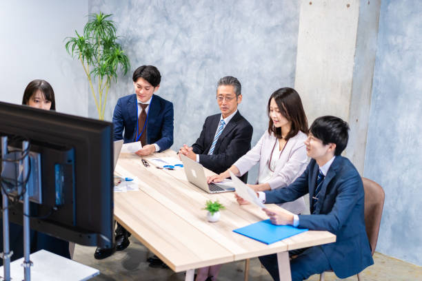 istock Businesspersons having a remote video conference 1351837547