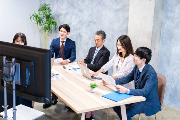 istock Businesspersons having a remote video conference 1351837556