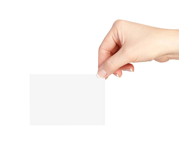 istock Blank business card in a hand 135184928