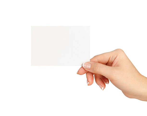 istock Blank business card in a hand 135184935