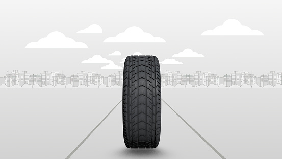 Tire - Vehicle Part, City, Road, Performance, Drawing - Art Product