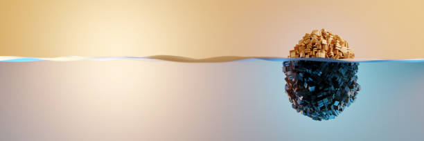 istock Sea shipment is in trouble nowadays, with many cargos stuck. Logistics concepts, 3d rendering 1351850881