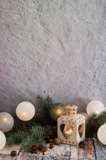 istock Festive Christmas decoration with Copy space 1351851447