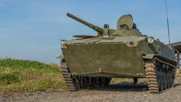 istock Soviet infantry fighting vehicle BMP. amphibious tracked infantry fighting vehicle. 1351853533