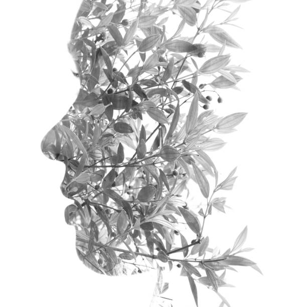 istock Creative portrait of a young lady. Double exposure 1351855171