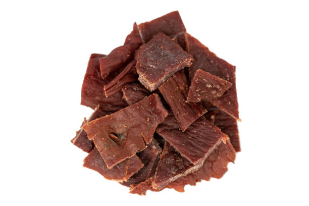 istock Dried smoked beef meat - Beef Jerky 1351855913