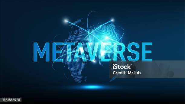 Metaverse Digital World Smart Futuristic Interface Technology Background Vector Illustration向量圖形及更多元宇宙圖片