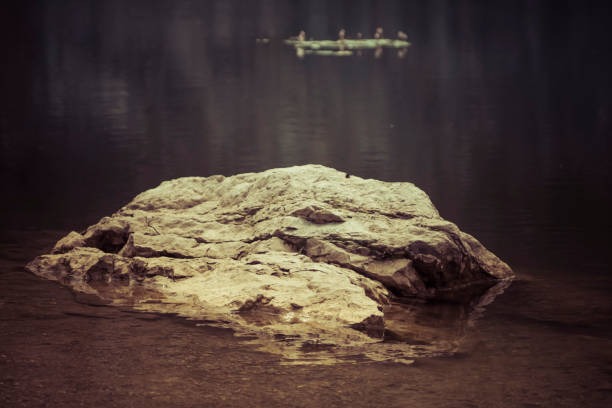 istock single rock in a shallow water 1351861015