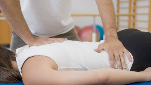 istock Medical back massage during a rehabilitation 1351865398