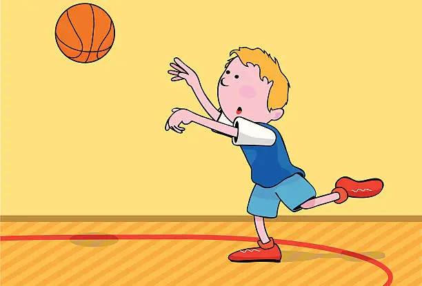 Vector illustration of Basketball kid