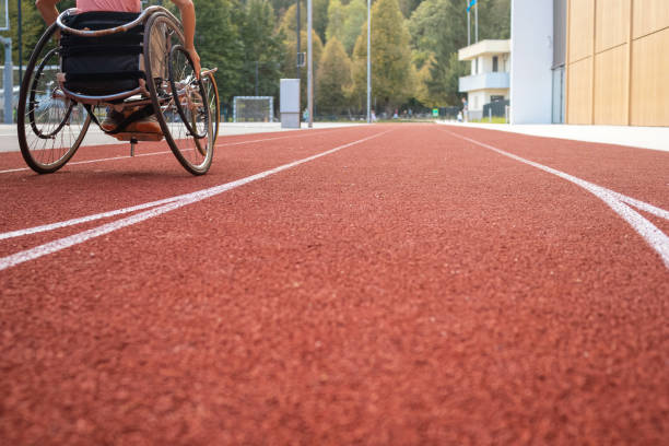 istock Athletic wheelchair race 1351873370