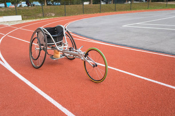 istock Athletic wheelchair race 1351873385