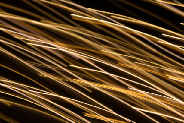 istock Abstract background. Light lines. Upward movement, growth, technology 1351880445