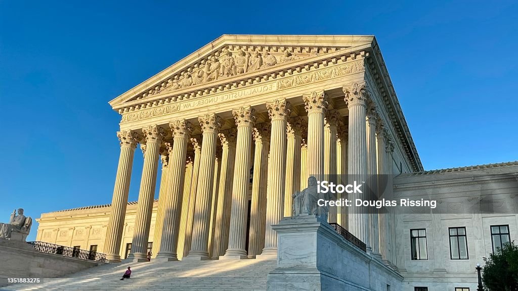 Supreme Court - Federal Court Vaccine Mandates Supreme Court Stock Photo