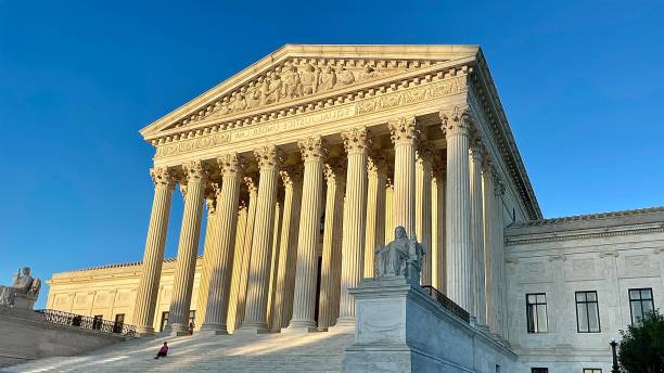 Supreme Court - Federal Court Vaccine Mandates Supreme Court - Federal Court Vaccine Mandates anti vaccination photos stock pictures, royalty-free photos & images