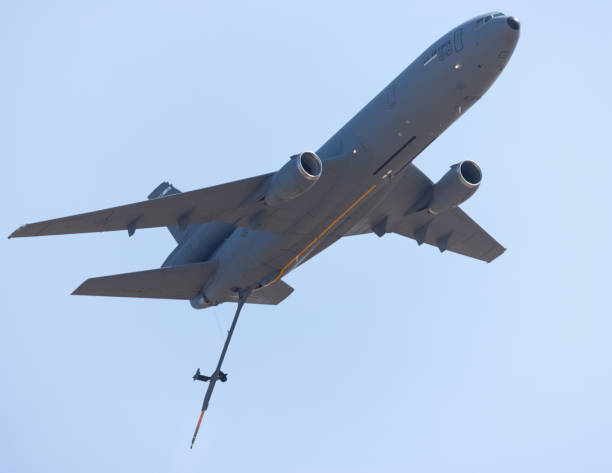 istock KC-10 externder tanker aircraft with boom extended 1351884481