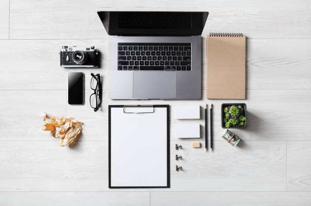 istock Office supplies and gadgets 1351886993