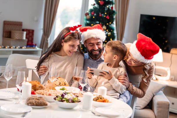 istock Family Christmas dinner 1351888350