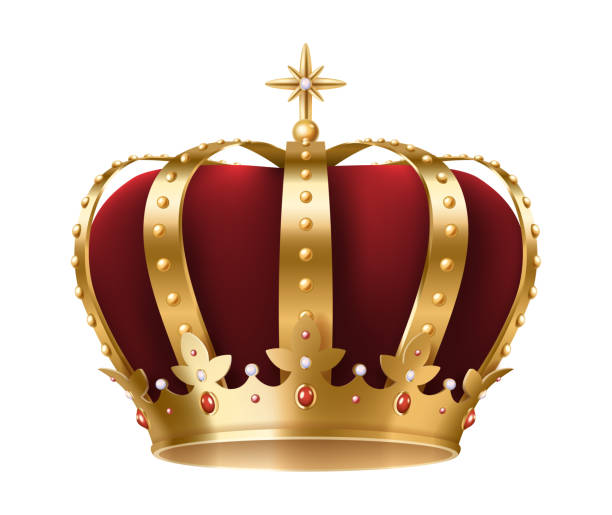 istock Realistic royal crown. Imperial gold luxury monarchy medieval crown for heraldic sign isolated 1351889661