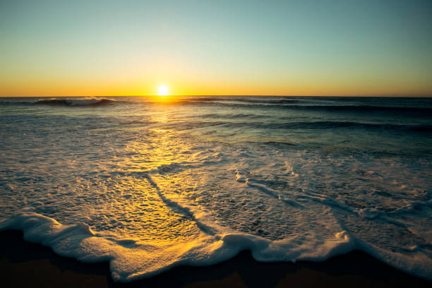 istock A nice sunset on the Atlantic coast with foamy surf. 1351891073
