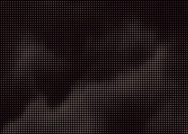 Vector illustration of Cloudscape Halftone Pattern background