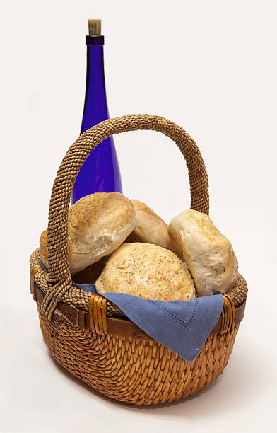 Pan y vino tiempo - foto de stock