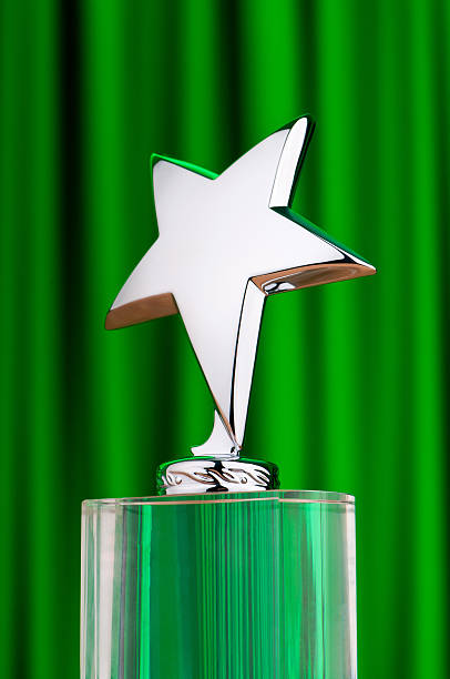 istock Star award against curtain background 135189823