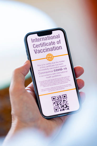 istock Digital International Certificate of Covid-19 Vaccination. 1351898511