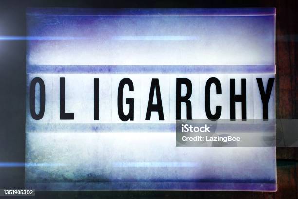 Oligarchy In Lightbox Trend Stock Photo - Download Image Now - Activist, Authority, Banner - Sign