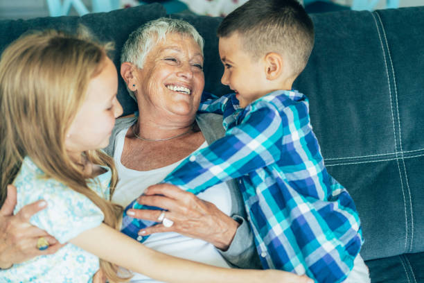 istock Grandmother with children 1351906784