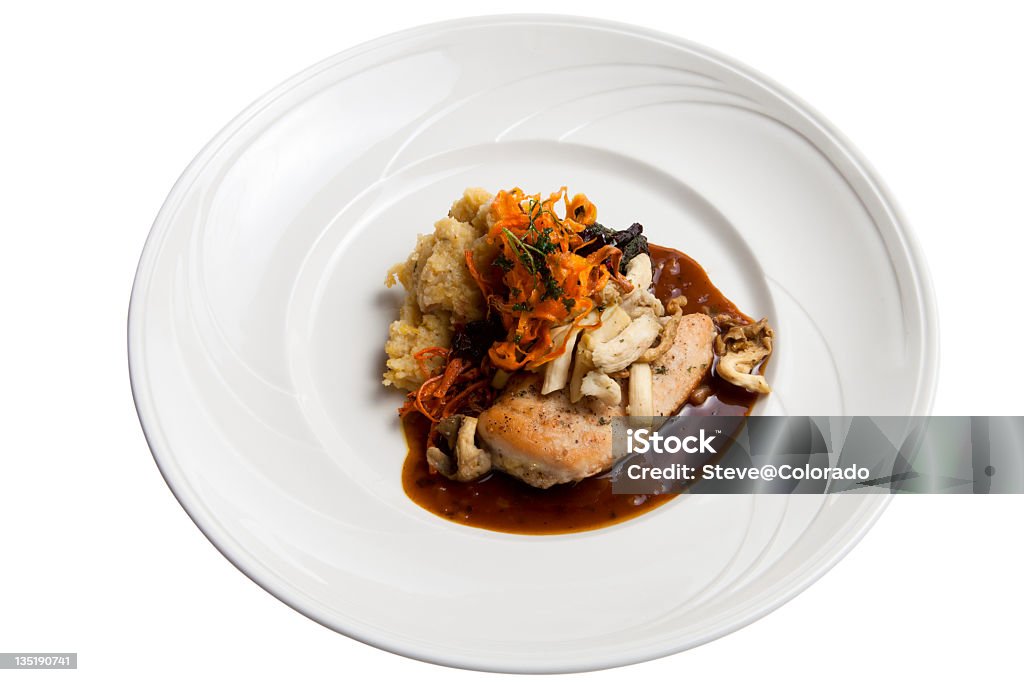 Elegante jantar de frango assado - Foto de stock de Alho royalty-free