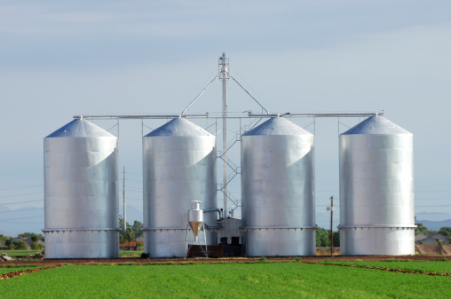 Four agriculture silos