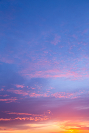 Sky sunset and cloud panorama background