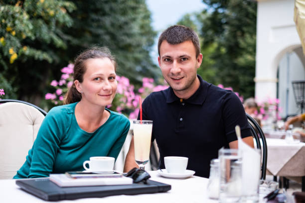 istock Young couple in restaurant 1351914979