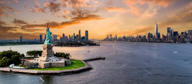 istock Statue of Liberty and Manhattan 1351932031