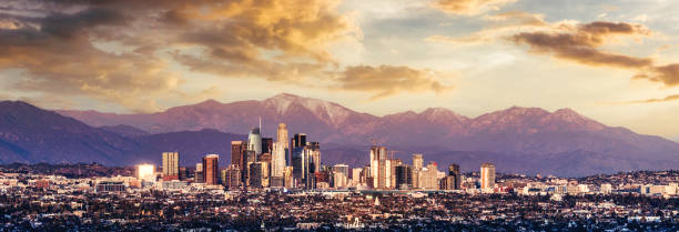 istock Los Angeles Skylinebat sunset 1351932585
