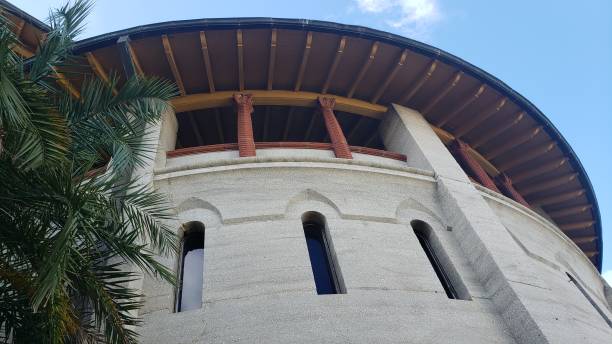 Upward view of circular tower St Augustine Fl