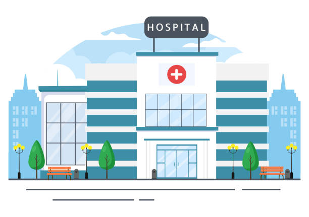 Hospital Building For Healthcare Cartoon Background Vector Illustration With Ambulance Car Doctor Patient Nurses And Medical Clinic Exterior Stock Illustration - Download Image Now - iStock Hospital Building For Healthcare Cartoon Background Vector Illustration With Ambulance Car Doctor Patient Nurses And Medical Clinic Exterior Stock Illustration - Download Image Now - iStock