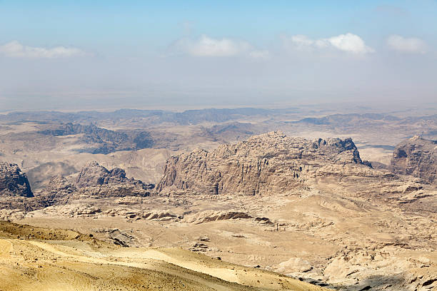 istock Panoramic view of desert and mountains, Jordan 135194649