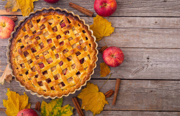 istock Homemade autumn apple pie 1351949419