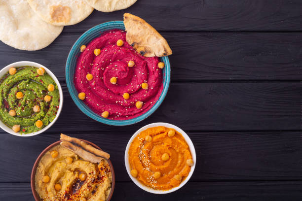 istock Declicious food from chickpea - hummus 1351949446