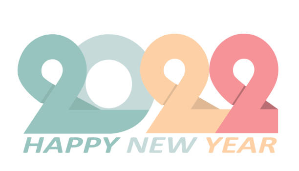 ilustrações de stock, clip art, desenhos animados e ícones de happy new year 2022 text design.banner. vector illustration. isolated on white background. - reveillon influencers