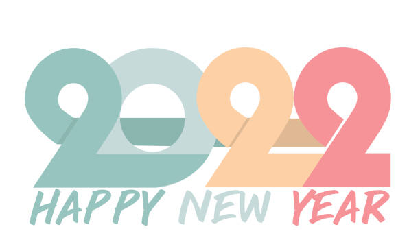 ilustrações de stock, clip art, desenhos animados e ícones de happy new year 2022 text design.banner. vector illustration. isolated on white background. - reveillon influencers