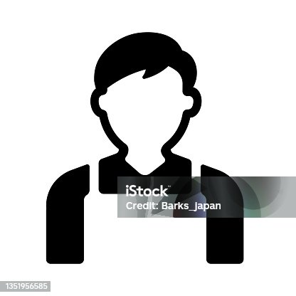 istock Shop staff vector icon illustration 1351956585