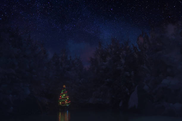 Snow scene for backgrounds