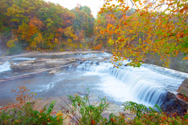 istock Waterfalls and Fall Colors-Catarack Falls-Indiana 1351957621