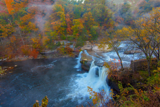istock Waterfalls and Fall Colors-Catarack Falls-Indiana 1351957622